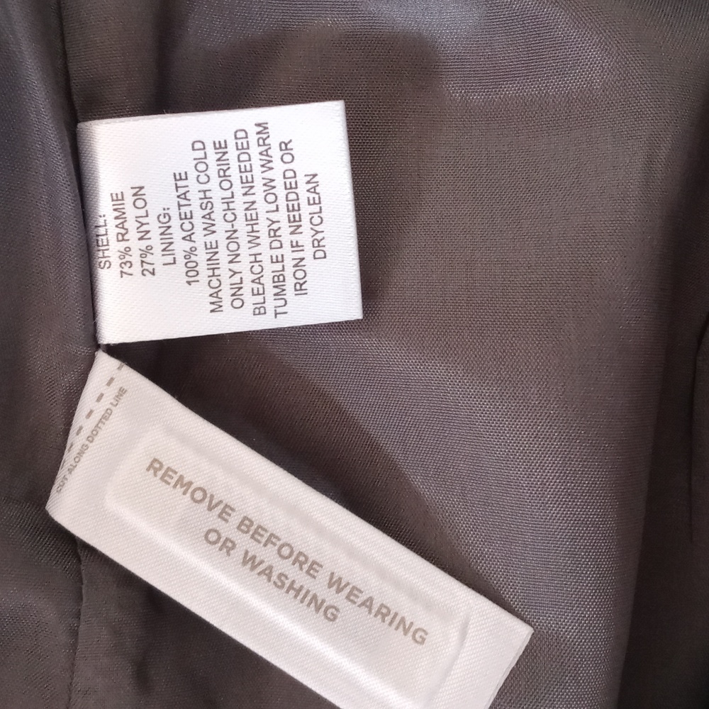 πLOFTπ - Brown/Gray Ramie Blend Lightweight Skirt - Picture 8 of 11